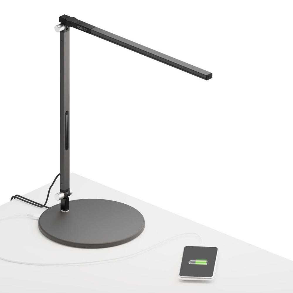 Z Bar Solo mini Desk Lamp with USB base Warm Light Metallic Black 407UDLZ Littman Bros Interiors